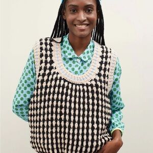 ban.do Black and Cream Knit Tank Top